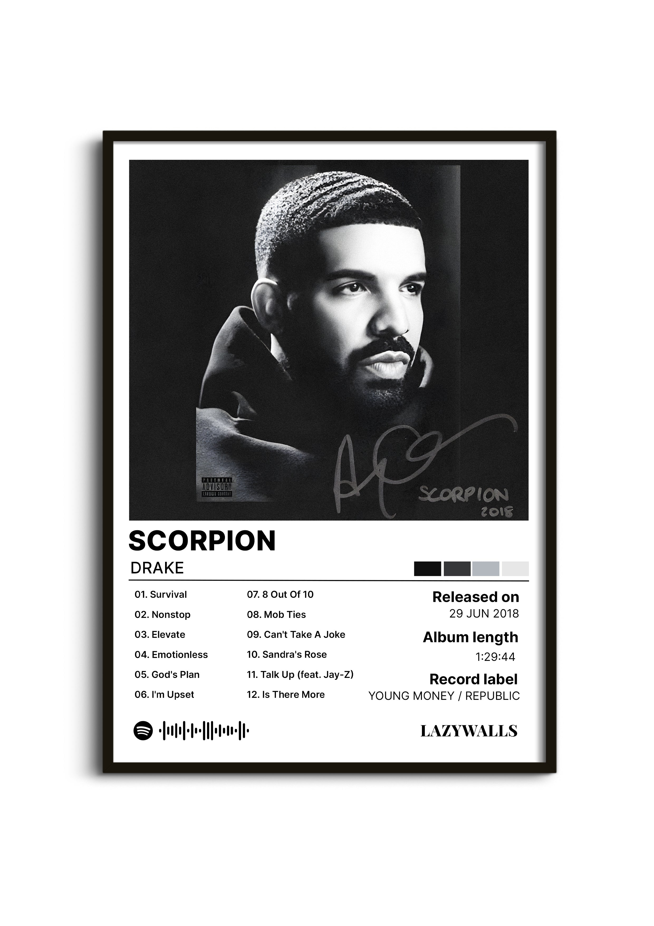 Drake Scorpion Album Wall Art Lazywalls